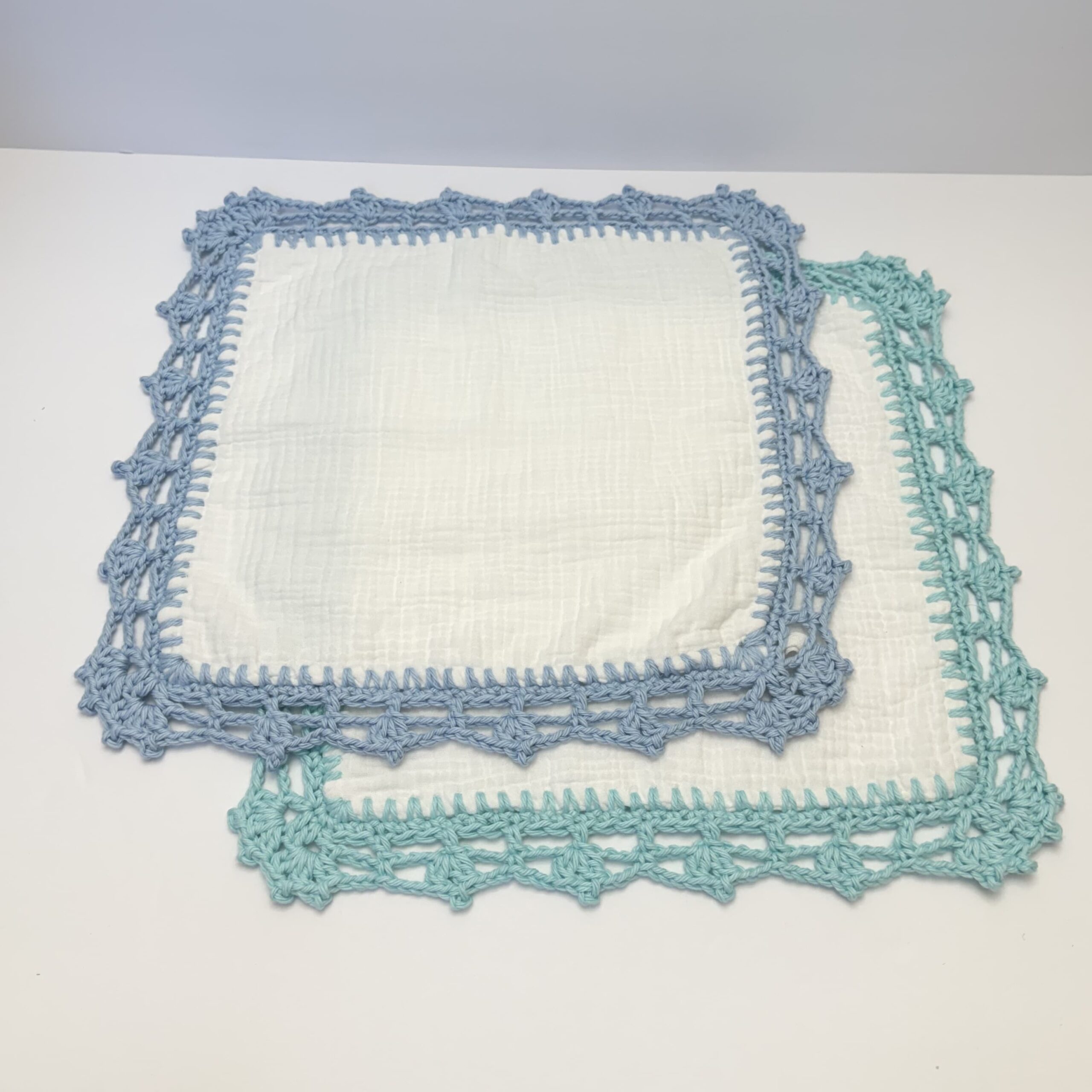 Set of Two Muslin Burp Cloths