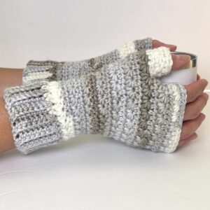 Star Stitch Crochet Fingerless Gloves