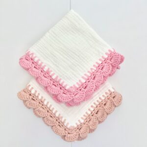 Set of Two Muslin Burp Cloths