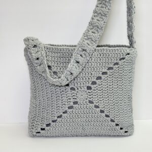 Shimmering Gray Crossbody Bag