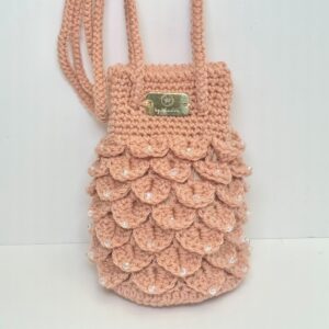 Whimsical Peach Crochet Bag