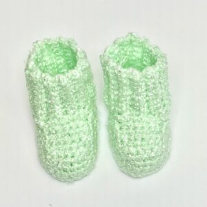 Mint Green Crochet Baby Boots