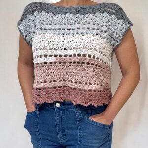 Boho Cotton Crochet Top for Women