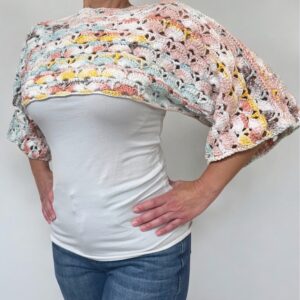 Boho Pastel Crochet Shawl Wrap